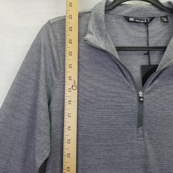 Travis Matthew Crestview 1/4 Zip Pullover Men's M Grey Heather Long Sleeve Logo - Picture 13 of 16